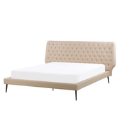 Łóżko ekoskóra 160 x 200 cm beżowe ESSONNE