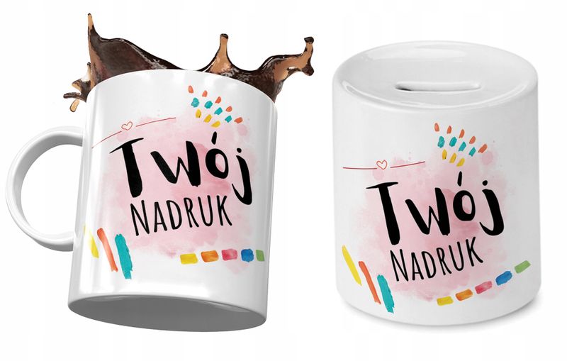 Zestaw Dla Teściowej Mamy Kubek + Skarbonka Z Nadrukiem Ze Zdjęciem zdjęcie 3