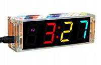 Zegar biurkowy LED z termometrem 5V DIY RGB