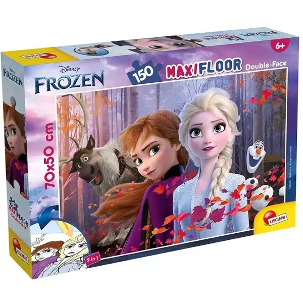 Puzzle dwustronne maxi 150 elementów. Kraina Lodu zdjęcie 1