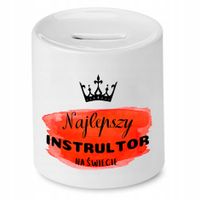 Dla Instruktora Skarbonka Najlepszy Na Świecie Z Nadrukiem Ze Zdjęciem