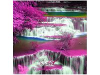 50X50CM FIOLETOWA KASKADA OBRAZ