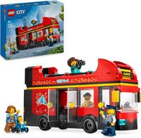 LEGO City Czerwony, piętrowy autokar, Prezent Świąteczny dla dzieci, klocki
