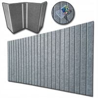 TABLICA FILCOWA LAMELE na plan lekcji 60x120cm filc SZARA 38 + PINEZKI