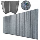 TABLICA FILCOWA LAMELE na plan lekcji 60x120cm filc SZARA 38 + PINEZKI