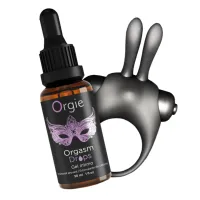 orgie orgasmic bunny - pierścień wibrujący 10 trybow + żel  15 ml
