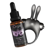 orgie orgasmic bunny - pierścień wibrujący 10 trybow + żel  15 ml