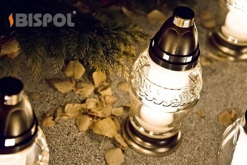 Wkłady do zniczy Bispol parafinowe 3 dni palenia wysokość 14,5 cm - 8 szt na Arena.pl