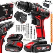 WIERTARKO-WKRĘTARKA AKUMULATOROWA 21V MOCNA WKRĘTAK ZAKRĘTARKA 2xAKU +