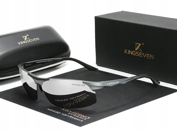 King Seven okulary przeciwsłoneczne pilotki aviator - mężczyzna bez oprawek zdjęcie 6