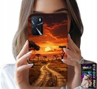 ETUI DO OPPO A16 / A16S / A54S - SAFARI AFRYKA ZACHÓD SŁOŃCA PIĘKNE WIDOK