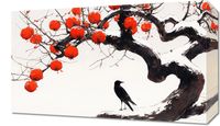 Obraz 50x30cm Kruk przy Drzewie