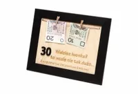 PREZENT NA 30 40 50 60 70 URODZINY RAMKA tabliczka
