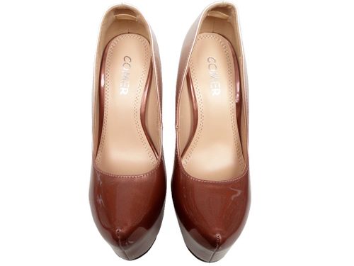 Szpilki na platformie ombre 17cm różowe perłowe 35 na Arena.pl