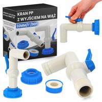 Zawór PP MAUZERA 32 mm 1 90 Kran Zbiornika 1000L Beczki IBC ZŁĄCZE