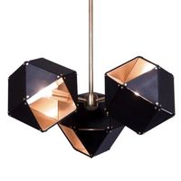 Lampa zwisowa New geometry ST-8861-3 Step modern czarna złota