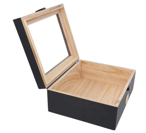 Humidor Sosnowy Pojemnik do Przechowywania Cygar z Przezroczystą Szybką na Arena.pl