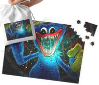 PUZZLE Huggy Wuggy WZORY Z BAJEK I GIER PREZENT DLA DZIECI 70el + WORECZEK