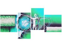 OBRAZ ABSTRAKCYJNY TANIEC ZIELENI