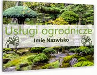 nadruk UV TABLICZKA reklamowa nierdzewna USŁUGI OGRODNICZE dibond 40x30
