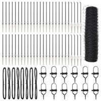 Ogrodzenie z słupkami Szary 0.8 x 100 m Stal pokryta PCV