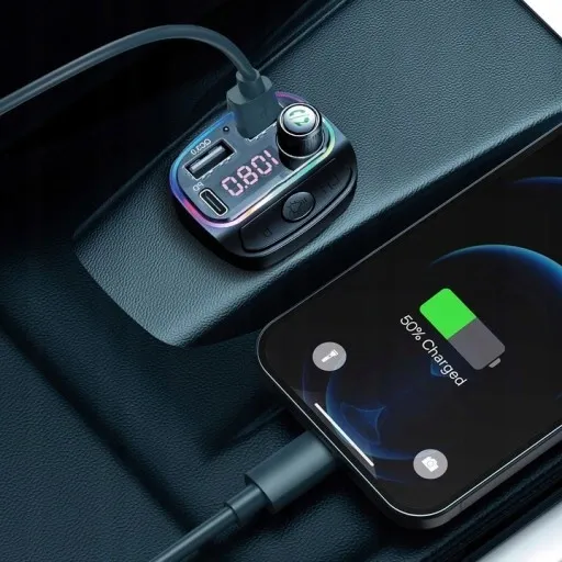 TRANSMITER BLUETOOTH SAMOCHODOWY FM SZYBKA ŁADOWARKA USB QC 3.0 MPS 2xUSB zdjęcie 2