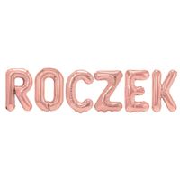 Balon foliowy baner napis roczek różowe złoto