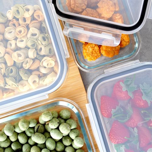 4x Pojemniki Kuchenne Szklane Na Żywność Żaroodporne Zestaw Pojemników na Arena.pl