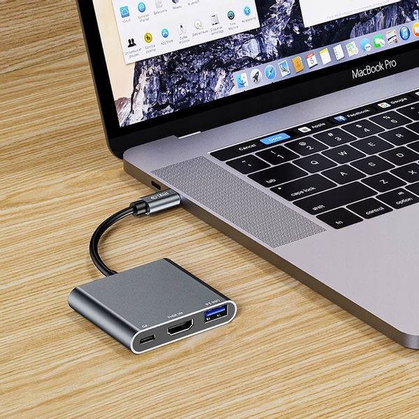 ADAPTER HUB HDMI 4K THUNDERBOLT 3 TYPE-C 100W DO MACBOOK IPAD PRO AIR 2024 zdjęcie 6