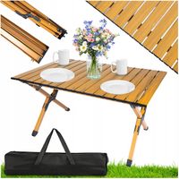 Stół Składany Turystyczny 90 X 60 Cm Stolik Kempingowy Piknik Wyjazd Urlop