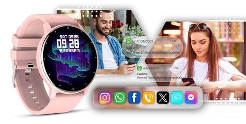 smartwatch giewont różowy gw120-1 na Arena.pl
