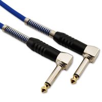 Kabel instrumentalny Jack 6.3mm kątowy Red's Music Economic GC0320C-BLUE 2m