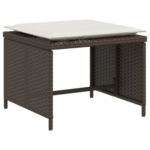 Krzesło ogrodowe z podnóżkiem, brązowe, polirattan na Arena.pl