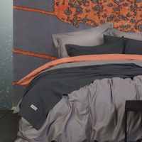 Pościel Solid New Black Sand DecoFlux 200x220 cm