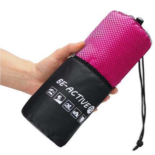 Ręcznik Szybkoschnący Z Mikrofibry 130X80 Różowo-Czarny na Arena.pl