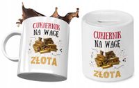 Dla Cukiernika Zestaw Kubek + Skarbonka Na Prezent Z Nadrukiem Ze Zdjęciem
