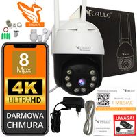 Kamera WiFi IP 8 Mpx 4K Zewnętrzna Obrotowa Bezprzewodowa ORLLO Z20 CHMURA