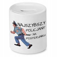 Skarbonka Dla Policjanta Najszybszy Policjant Z Nadrukiem Ze Zdjęciem