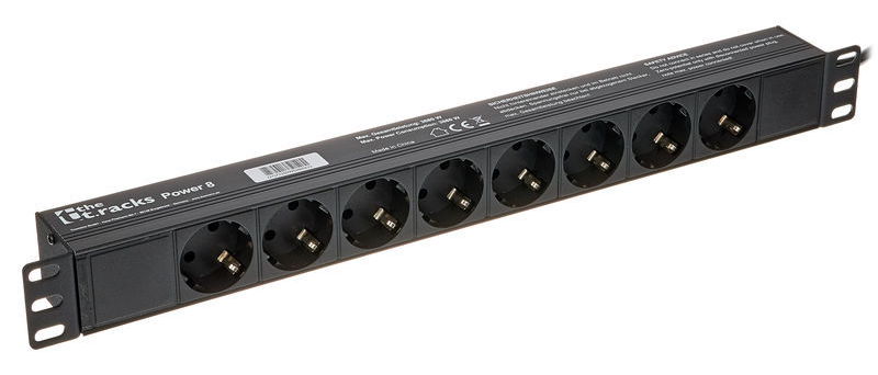 Listwa Zasilająca the t.racks Power 8 RACK 1U 8 gniazd 2m włącznik zdjęcie 5