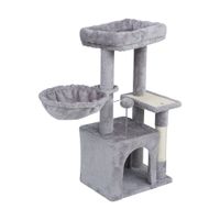 Drapak dla kota 2x legowisko zabawka domek wieża budka wysoka szary