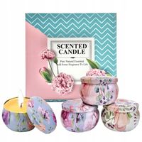 ZESTAW 4 SZT ŚWIECE SOJOWE NATURALNE ŚWIECZKI ZAPACHOWE ZESTAW