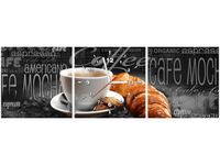 30 90CM OBRAZ 3 ELEM CZARNA KAWA ŚCIENNY PŁOTNO DRUK
