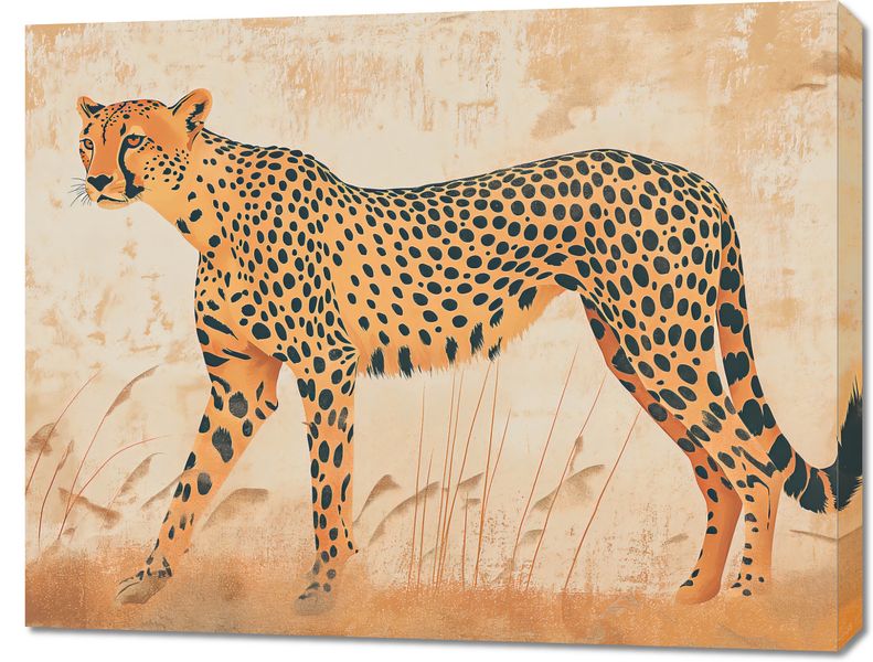 Obraz 90x70cm Gepard w Ruchu zdjęcie 1