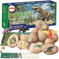 JAJA DINOZAURÓW ZESTAW WYKOPALISKA ARCHEOLOG 12 DUŻYCH JAJ +PLANSZA KOSTKI