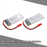 2 sztuki wtyczki GoolRC 3.7 V 1200 mAh 25C JST