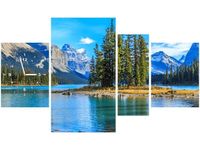 70CM 120CM OBRAZ 4 ELEM JEZIORO MALIGNE ŚCIENNY