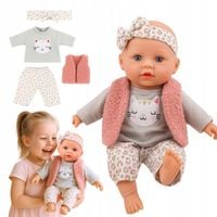 Lalka bobas duża 32 cm interaktywna śpiewa mówi 2 języki PL EN SMILY PLAY