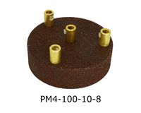 Podsufitka metalowa 4 otwory 100mm rdza naturalna + mosiądz