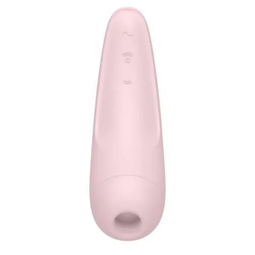 satisfyer curvy 2+ rożowy - stymulator powietrzny z wibracjami bluetooth na Arena.pl