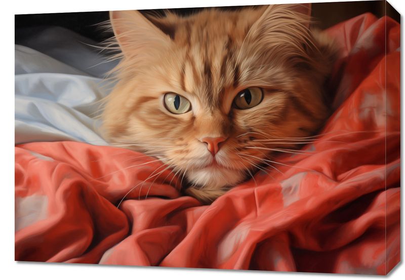 Obraz 70x50cm Mruczący Spokój zdjęcie 1